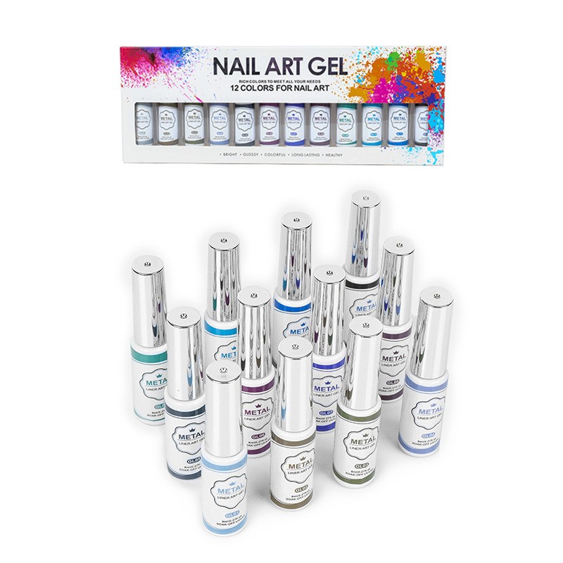 Metallic Gel Liner Nail Art Set