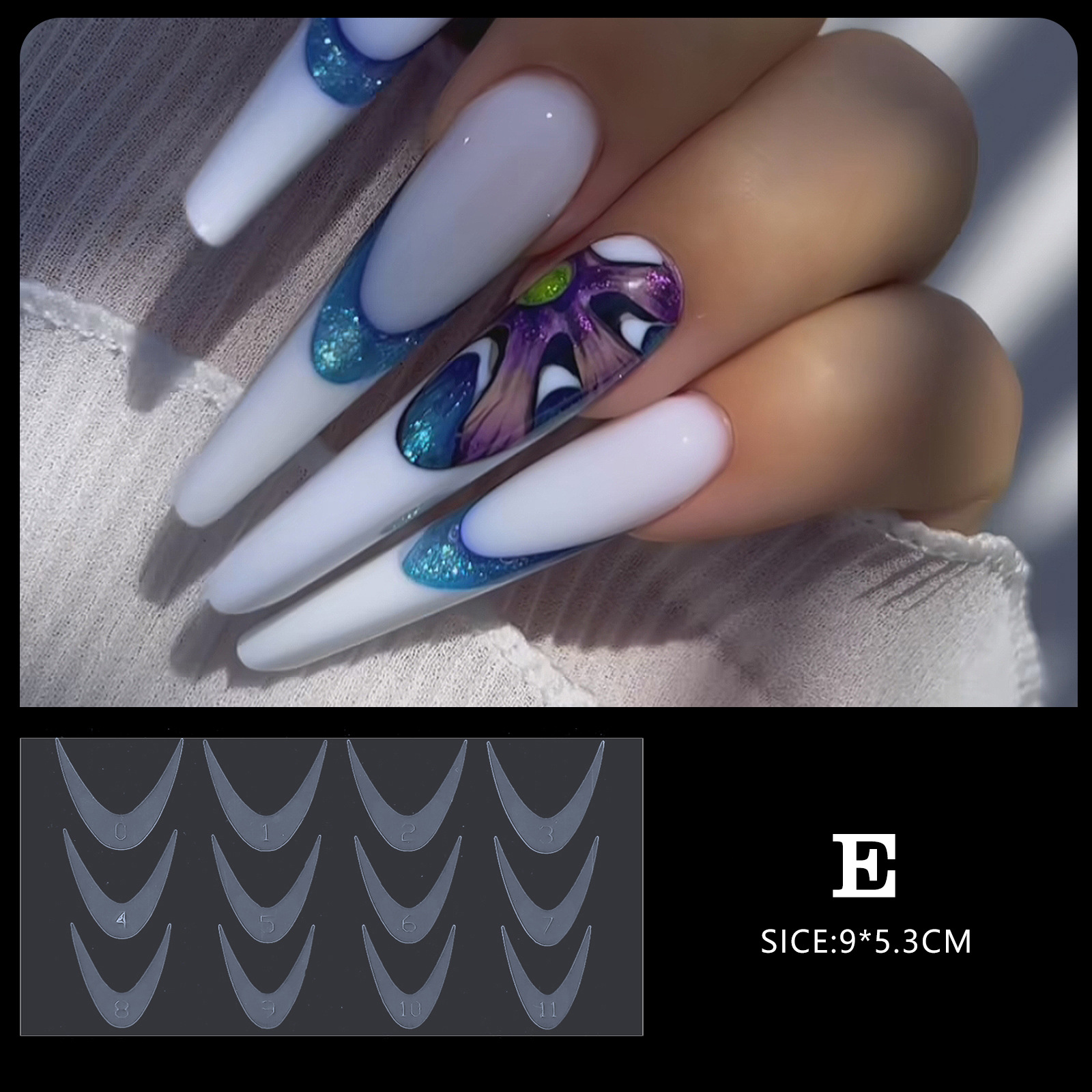 Silicone French Manicure Stickers for Nail Mold