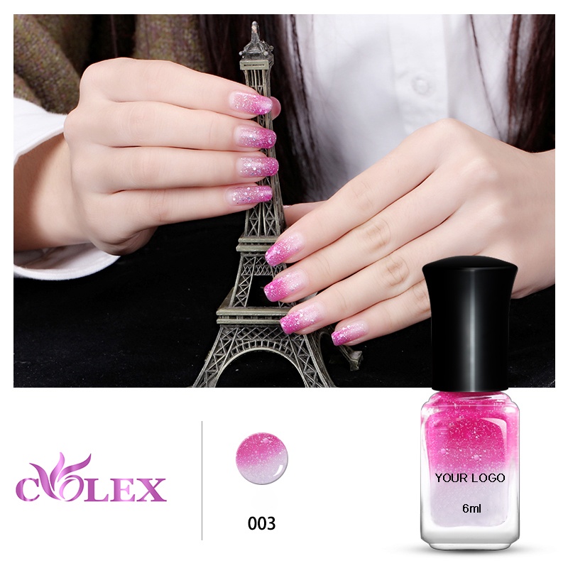 Temperature change color nails polish