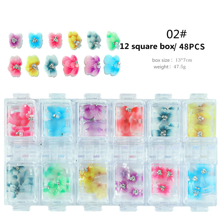 Nail Tickers Rhinestone Flowers