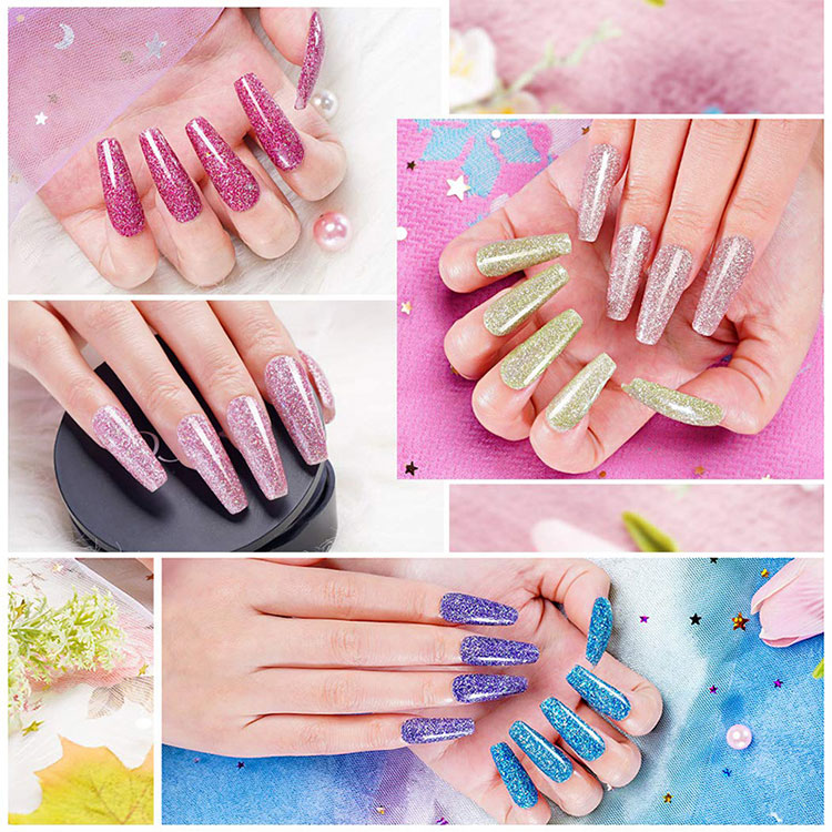 High Shine Colorful Glitter Gel Polish
