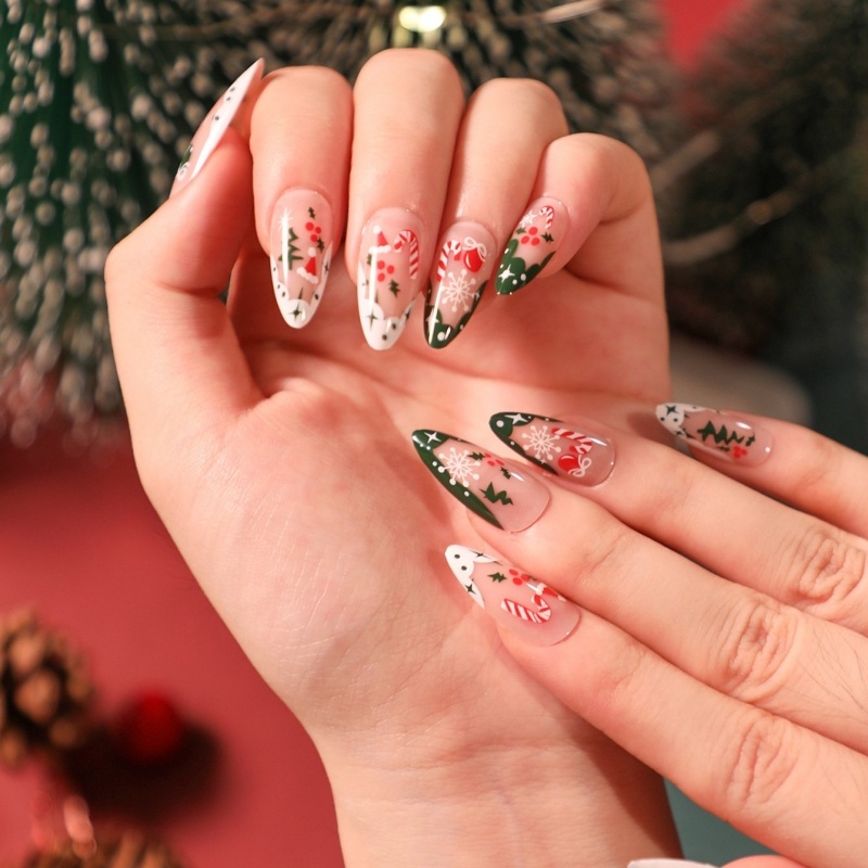 Christmas Fake Nails
