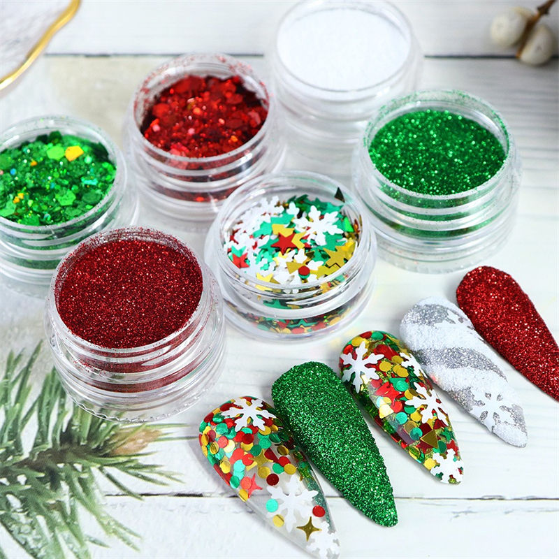Christmas nail powder set