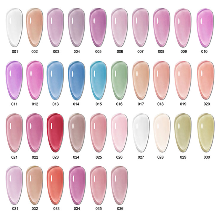 15ml Ice Through Pink White Jelly Nail Gel Polish